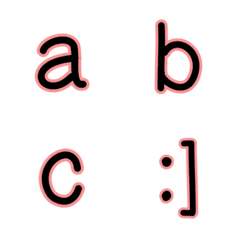 English Alphabets Black & Pink 2