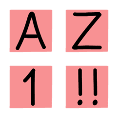 English Alphabets Black & Pink in Frame