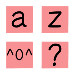 English Alphabets Black & Pink Frame 2