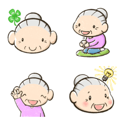 Cheerful grandmother Emoji 2