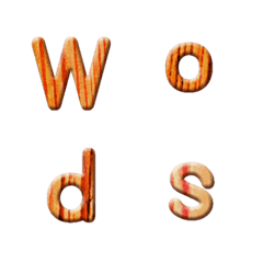 Wood grain word