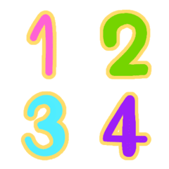 Number neon blink emoji