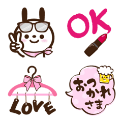 Rabbit & Panda Emoji18. feminine. lovely