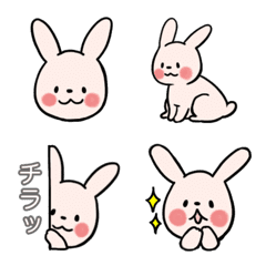 Simple pink rabbit emoji