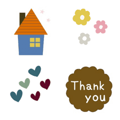 Scandinavian style and simple emoji.