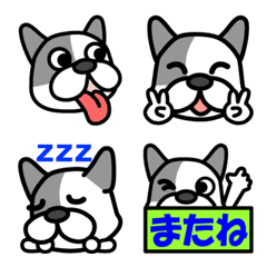 Funny and cute french bulldog emoji