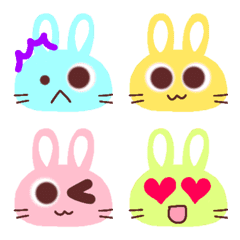 Pastel color rabbits.
