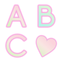 neon & gradation emoji pink