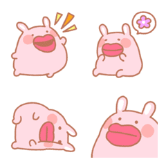 pouty mouth rabbit emoji