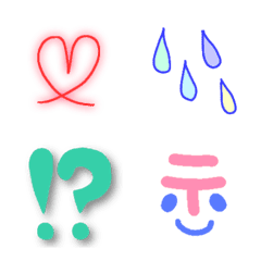Heart, sweat, glitter, emoji of symbols