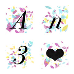 The colourful watercolour alphabet emoji
