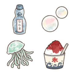 Japanese style Summer Emoji