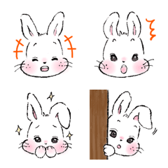 Um coelho branco com muita expressão