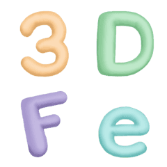 3D Fonts Emoji (Eng)