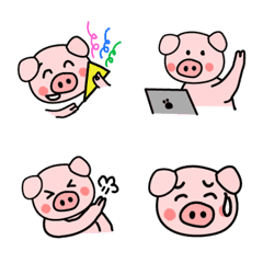 Piggy-chan emotional emoji part1