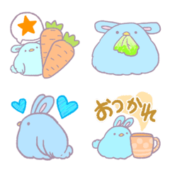 Rabbit blue bird Emoji