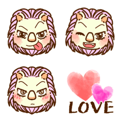Pink lion facial expression emoji