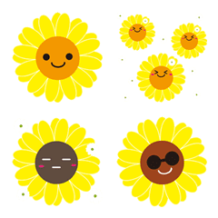 Cute sunflower emoji