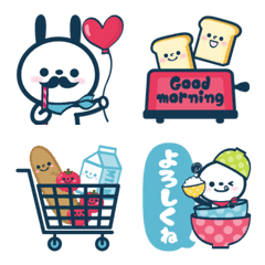 Rabbit & Panda Emoji19. Cute one-point2.