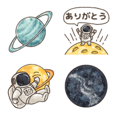 宇宙飛行士の旅　絵文字