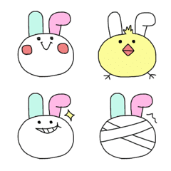 Pastel animal Emoji (rabbit)