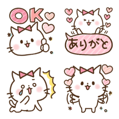 pretty ribbon cat emoji2