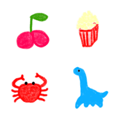 たべもの！いきもの！手書き風 絵文字