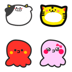 Octopus and zodiac emoji