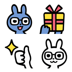 Rabbit wearing favorite glasses[Emoji1]