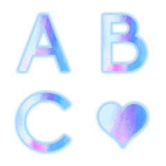 neon & gradation emoji blue