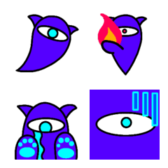 ghost-cat saqu-blue emoji01 nihilist