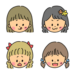 Kawaii girls emoji 2