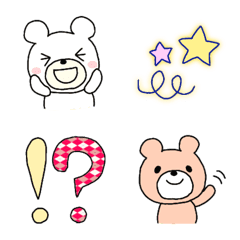 Colorful bear kuma emoji