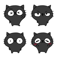 Pretty black cat Emoji vol.1