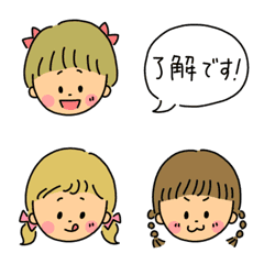 Kawaii girls emoji 3