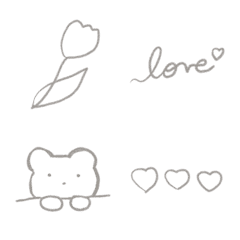 simple tegaki kawaii emoji