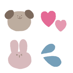 kawaii Dog and Rabbit