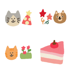 Oil painting cute stickers2