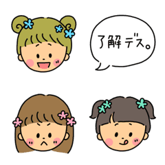 Kawaii girls emoji 4