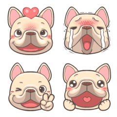 French Bulldog PIGU Animated Emoji