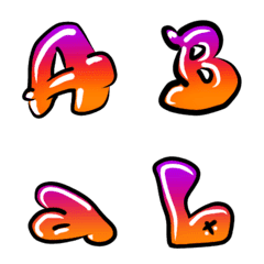 Decoration Emoji like Graffiti font 11