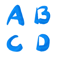 英文立體藍色ABC