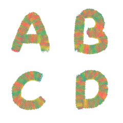 英文字母蠟筆ABC