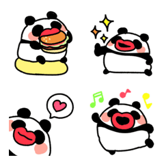 Pouty mouth panda emoji