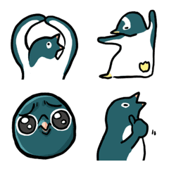 表情豊かなペンギンを添える絵文字