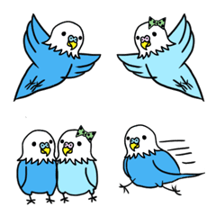 Cute budgerigar emoji