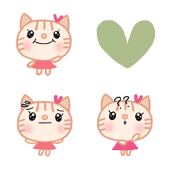 heart cat emoji whole body  @nochi-kome