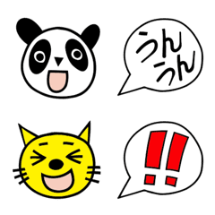 Animals and speech bubbles