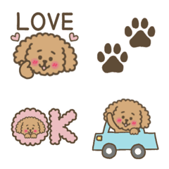 Fluffy and cute toy poodle emoji