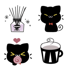 Cute word Nordic style Black cat cocoa4